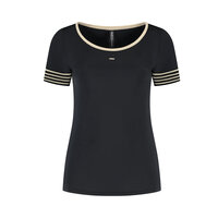 Padel73 Golden Trims Shirt Round Neck Black/Gold