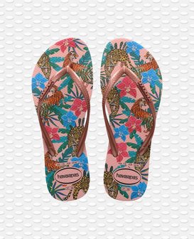 Havaianas Ladies Slim Tropical Ballet Rose/Pink Retro Metallic
