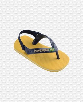 Baby Havaianas Brasil Logo II Gold Yellow