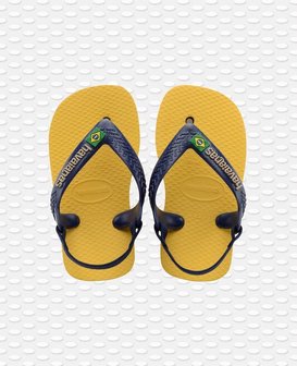 Baby Havaianas Brasil Logo II Gold Yellow