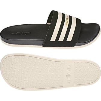 Adidas slippers wit sale goud