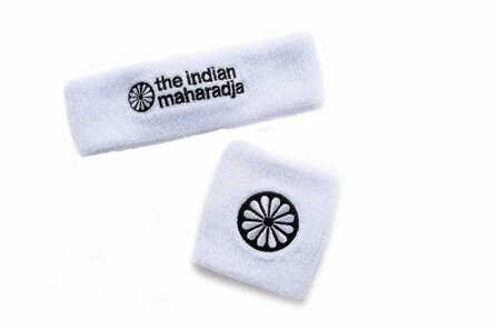 Indian Maharadja Hoofdzweetband Wit
