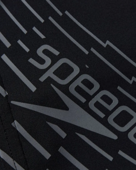 Speedo Boys&#039; Medley Logo Aquashort Black/Grey