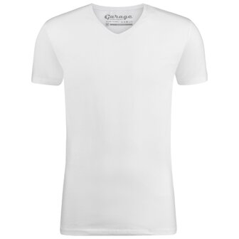 Garage BODYFIT T-shirt V-Neck - WIT