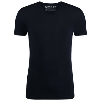 Garage BODYFIT T-shirt V-Neck - NAVY