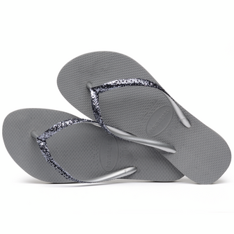 Havaianas Ladies Slim Glitter II Steel Grey