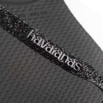 Havaianas Ladies Slim Glitter II Black/Dark Grey