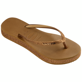 Havaianas Slim Flatform Sparkle Brown