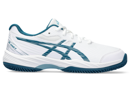 Asics Gel Game 9 Clay/OC GS Wit/Restful Teal