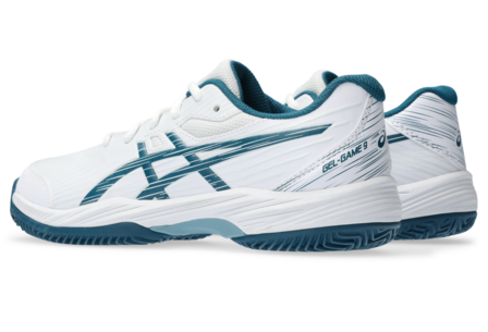 Asics Gel Game 9 Clay/OC GS Wit/Restful Teal