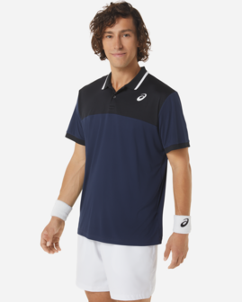 Asics Men Court Polo Shirt Midnight/Performance Black