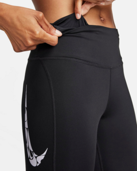 Nike Swoosh Fast Women Tight Black