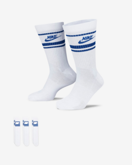 Nike Sokken Sportswear Dri-FIT 3-Pack Wit/Korenblauw