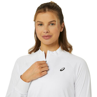 Asics Women Court 1/2-zip Top - Wit