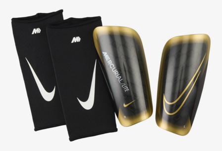 Nike Mercurial Lite Soccer Scheenbeschermers Zwart/Metallic Gold