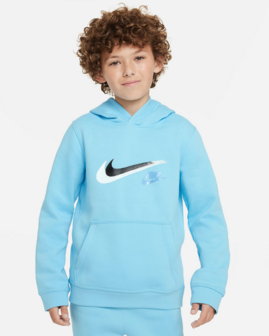 Nike Boys NSW SI Fleece Hoodie - FZ4712-407 - Aquarius Blue