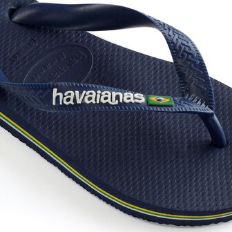 Havaianas Brasil Logo Navy Blue