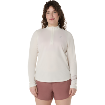 ASICS ICON 1/2 ZIP LS TOP (2012D175-100) - Cream