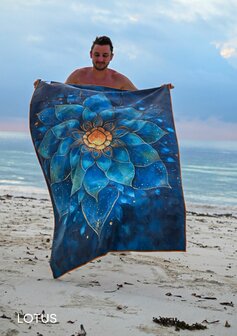 SooBluu Reishanddoek en Strandlaken L LOTUS 100 x 160 cm