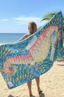 SooBluu Reishanddoek en Strandlaken XL HIPPO 100 x 190 cm
