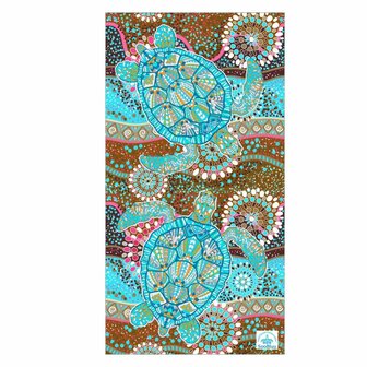 SooBluu Reishanddoek en Strandlaken XL TURTLE 100 x 190 cm