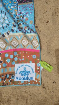 SooBluu Reishanddoek en Strandlaken XL TURTLE 100 x 190 cm