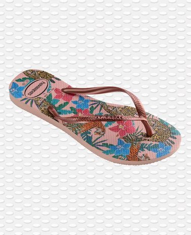 Havaianas Ladies Slim Tropical Ballet Rose/Pink Retro Metallic