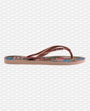 Havaianas Ladies Slim Tropical Ballet Rose/Pink Retro Metallic