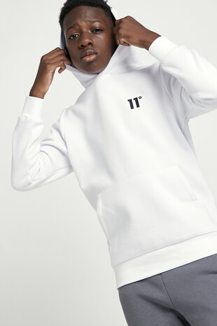 11 Degrees Core Pullover Hoodie White