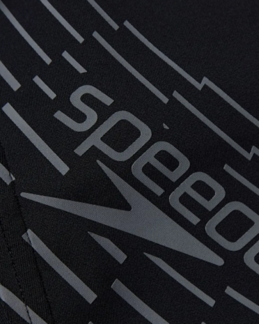 Speedo Boys' Medley Logo Aquashort Black/Grey