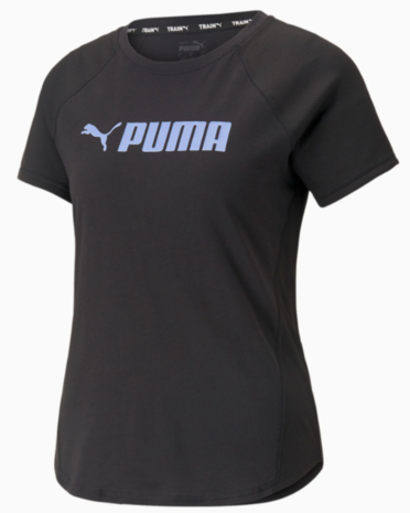 Puma Fit Logo Tee Zwart