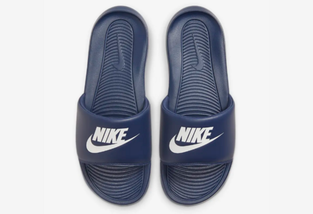Nike Victori One Mens Badslipper Blauw