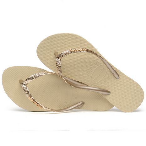 Havaianas Slim Glitter II Sand Grey Ladies 