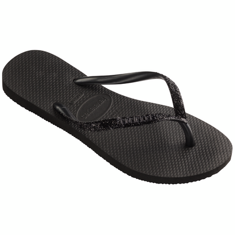 Havaianas Ladies Slim Glitter II Black/Dark Grey