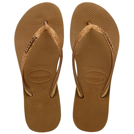 Havaianas Slim Flatform Sparkle Brown