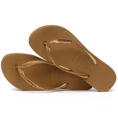 Havaianas Slim Flatform Sparkle Brown