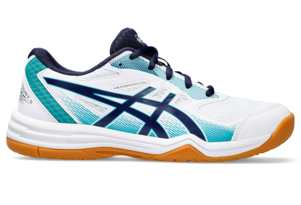 Asics Upcourt 5 Indoorschoenen Kids Wit/Oranje