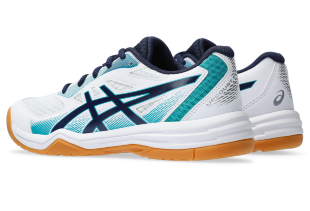 Asics Upcourt 5 Indoorschoenen Kids Wit/Oranje