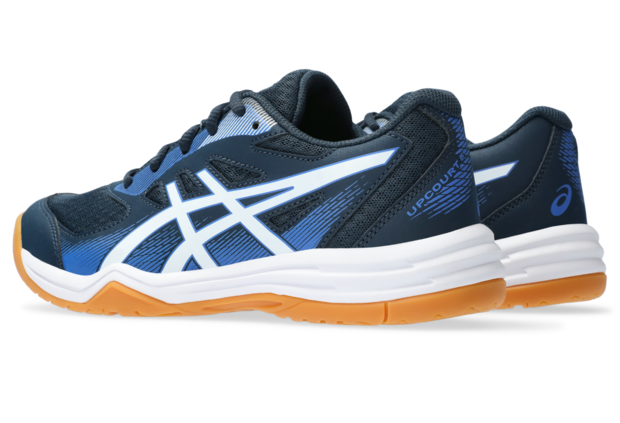 Asics Upcourt 5 Indoorschoenen Kids French Blauw/Wit