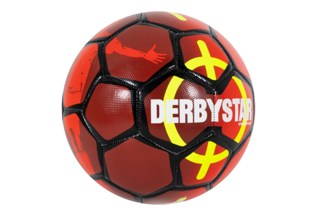 Derbystar Street Soccer Ball Rood/Neon Geel