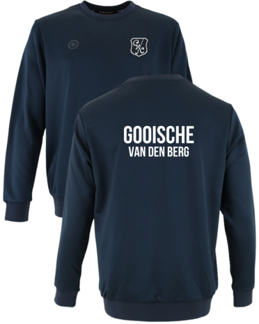 Gooische Mumbai Mannen Sweater Navy-Wit