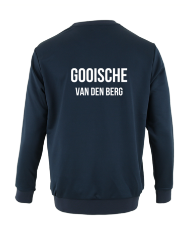 Gooische Mumbai Mannen Sweater Navy-Wit