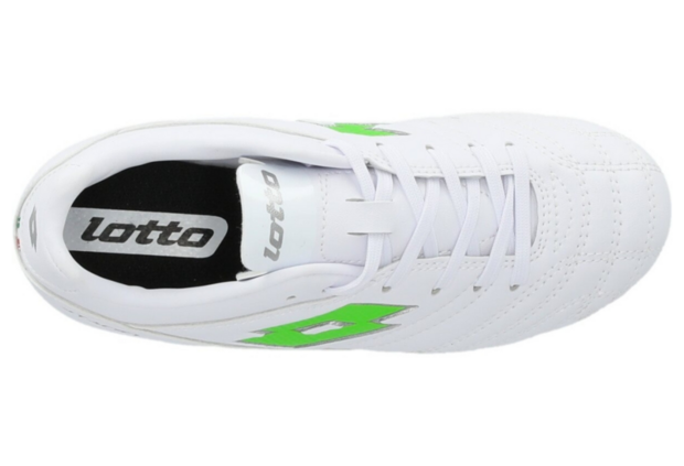 Lotto Stadio 705 FG JR White/Spring Green 