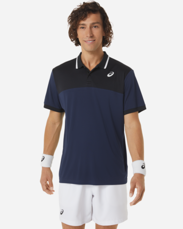 Asics Men Court Polo Shirt Midnight/Performance Black