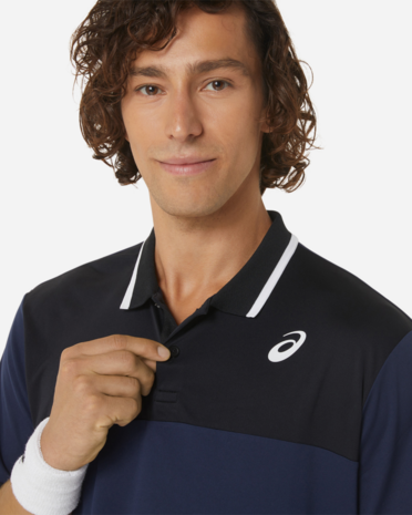 Asics Men Court Polo Shirt Midnight/Performance Black