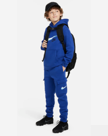 Nike Swoosh fleece Cargo Pant Blue