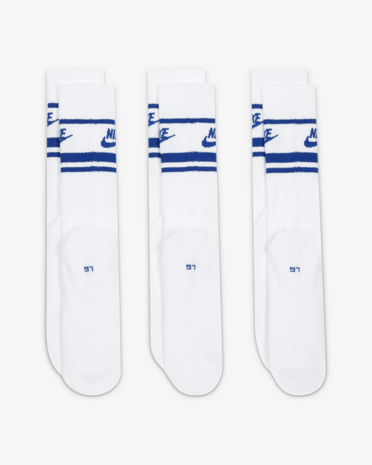 Nike Sokken Sportswear Dri-FIT 3-Pack Wit/Korenblauw