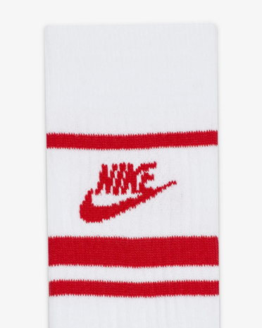 Nike Sokken Sportswear Dri-FIT 3-Pack Wit/Rood