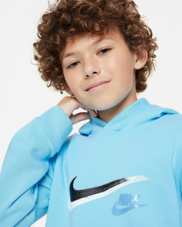 Nike Boys NSW SI Fleece Hoodie - Aquarius Blue