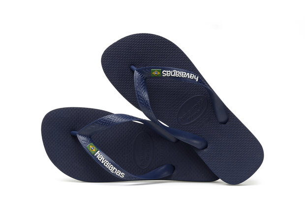 Havaianas Brasil Logo Navy Blue